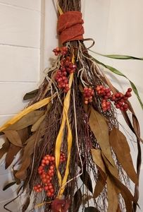 Fall Mini Broom wreath